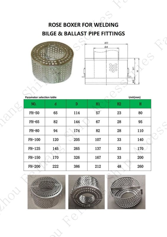 NC No.62rb Rose Box For Bilge & accessori per tubi della zavorra materiali - acciaio inossidabile