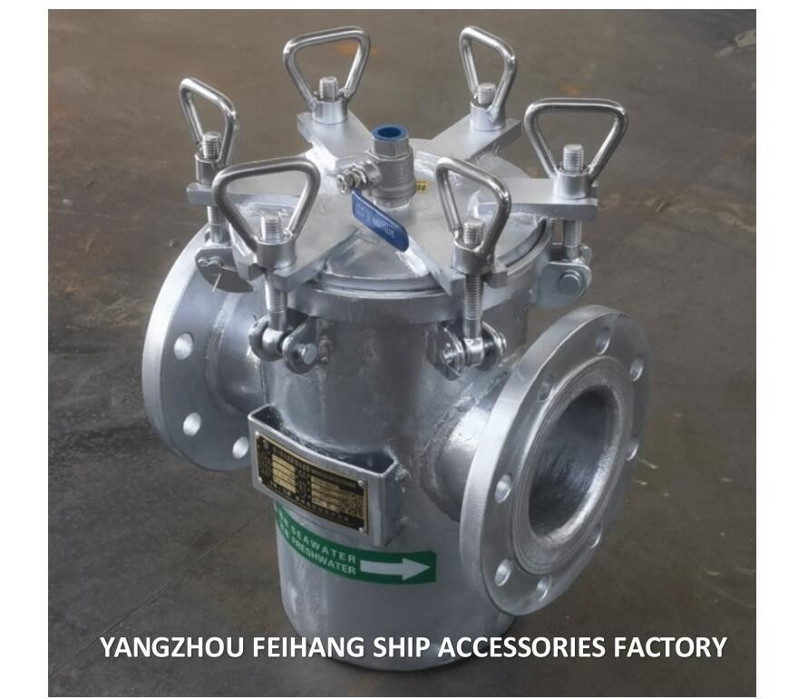 Filtro acqua grossolana per navi A125 Cbm1061-81 Corpo in acciaio al carbonio zincato Cartuccia filtrante in acciaio inossidabile