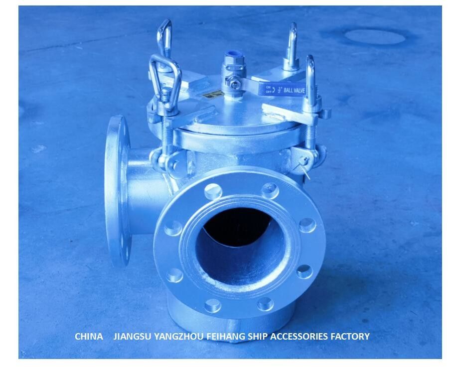 Filtro da acqua grezzo di aspirazione ad angolo retto per Marine Seawater Cooling System BRS100 CB/T497-2012