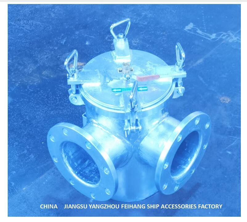 Filtro da acqua grezzo di aspirazione ad angolo retto per Marine Seawater Cooling System BRS100 CB/T497-2012