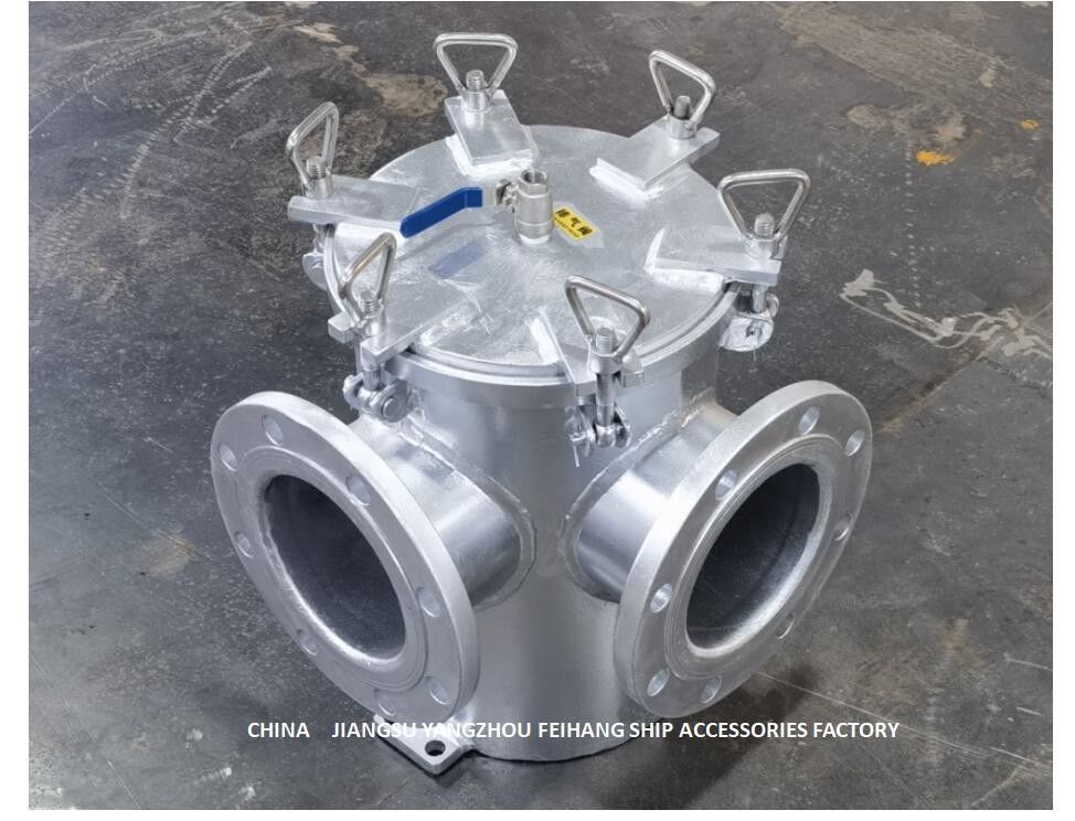 Immersione calda centrale Galvaniz di acciaio al carbonio di angolo del sistema di raffreddamento Marine Sea Water Filter Right dell'acqua dolce di BRS150 CB/T497-2012