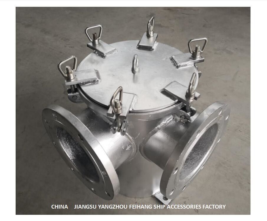 Immersione calda centrale Galvaniz di acciaio al carbonio di angolo del sistema di raffreddamento Marine Sea Water Filter Right dell'acqua dolce di BRS150 CB/T497-2012