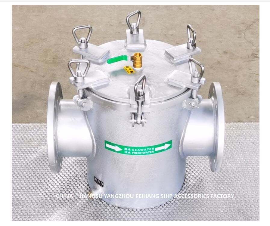 Il tipo diritto filtro di throu dall'acqua di mare per la Caldo-immersione ausiliaria del acciaio al carbonio del modello AS150 CB/T497-2012 della pompa dell'acqua di mare ha galvanizzato
