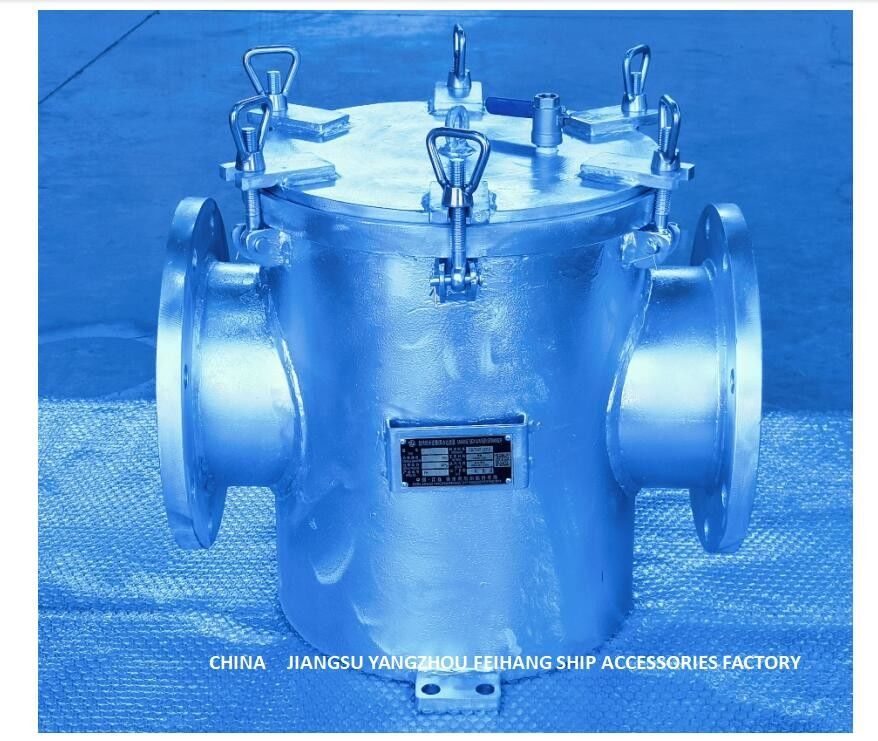 Il filtro principale Cb/T497-2012 dall'acqua di mare di Dn250 pricipalmente consiste dei tubi di collegamento, i tubi principali, i canestri del filtro, flange,