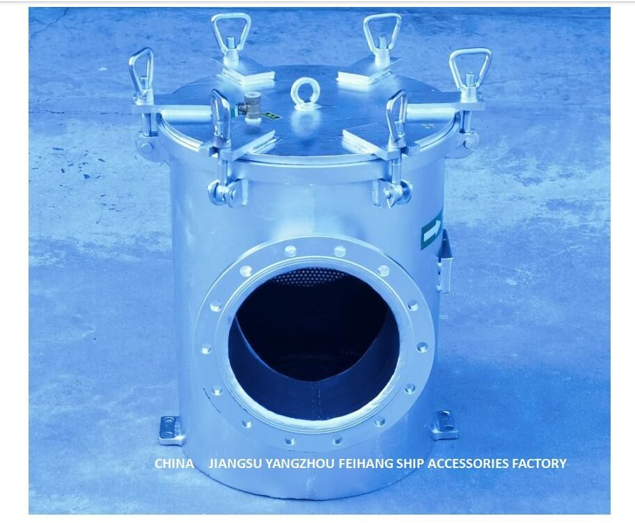 Il tipo ad angolo retto il filtro BRS250 CBM1061-81 dall'acqua di mare per il acciaio al carbonio ausiliario dell'entrata di pompa dell'acqua di mare ha galvanizzato