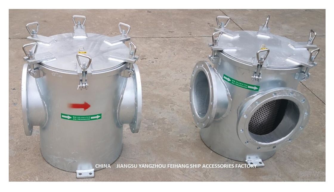 Il tipo diretto filtri del portone sottomarino ad alto livello dell'acqua di mare modella il corpo galvanizzato della immersione calda del acciaio al carbonio di AS250 CB/T497-2012