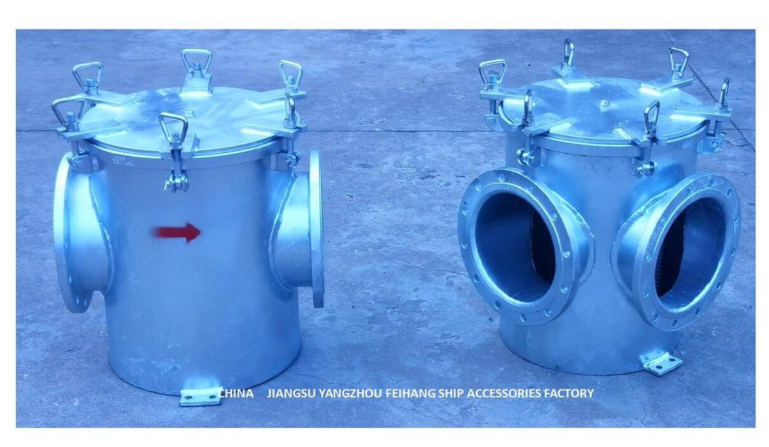 I filtri AS250 Cb/T497 dell'acqua di mare per il acciaio al carbonio di Bilge Fire Pump Inlet Material hanno galvanizzato