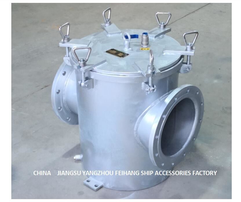 Acciaio inossidabile galvanizzato sottomarino ad alto livello AS350 Cb/T497-2012 del cilindro del filtrante di acciaio al carbonio del corpo di filtro dall'acqua di mare del portone
