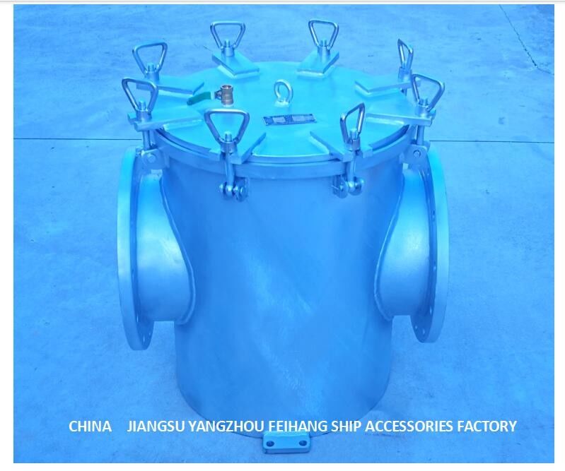 Acciaio inossidabile galvanizzato sottomarino ad alto livello AS350 Cb/T497-2012 del cilindro del filtrante di acciaio al carbonio del corpo di filtro dall'acqua di mare del portone