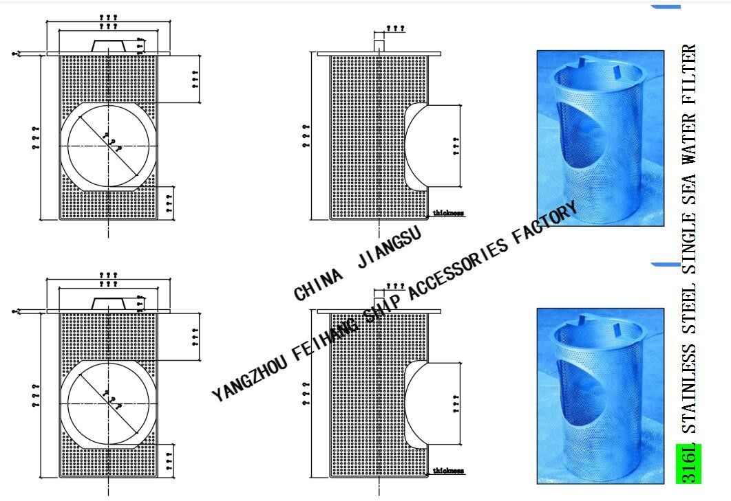Dimensione principale del piatto dell'elemento filtrante del filtro del petto di mare del filtro dal petto di mare: dimensione del foro del filtro di 3mm: distanza del foro di 5mm: 8.5mm