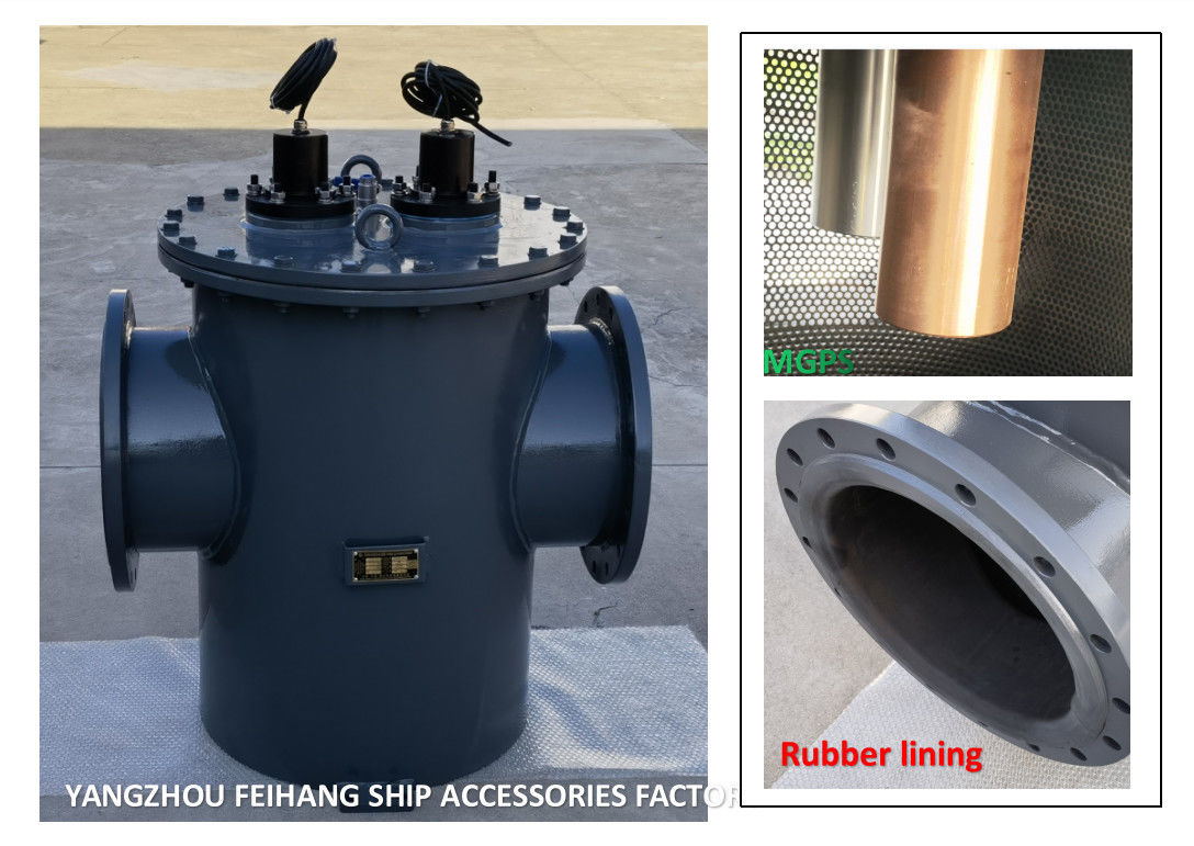 Filtro dall'acqua di mare di Mgps Marine Carbon Steel Galvanized Main per il sistema di desolforazione (rivestimento di gomma interno) As350 Cb497