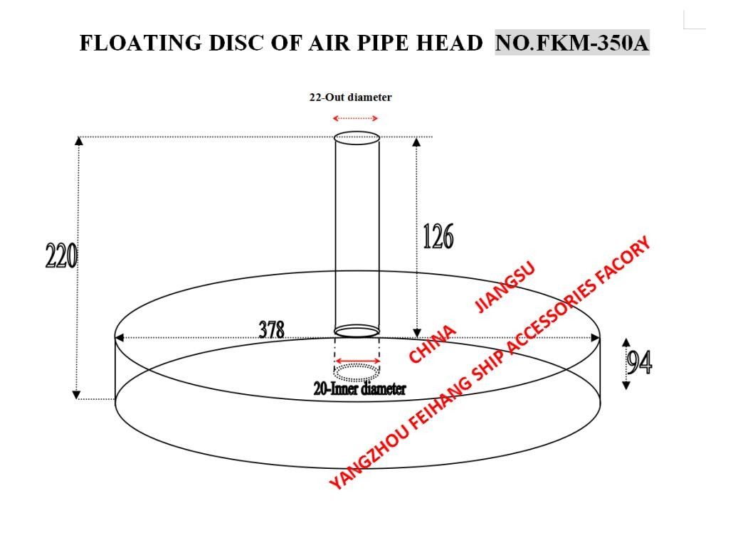 Il galleggiante capo del cappuccio dello sfiato respirabile delle miodesopsie FKM-350 Plat il disco di galleggiamento FKM-350 della testa del tubo di aria FKM-350