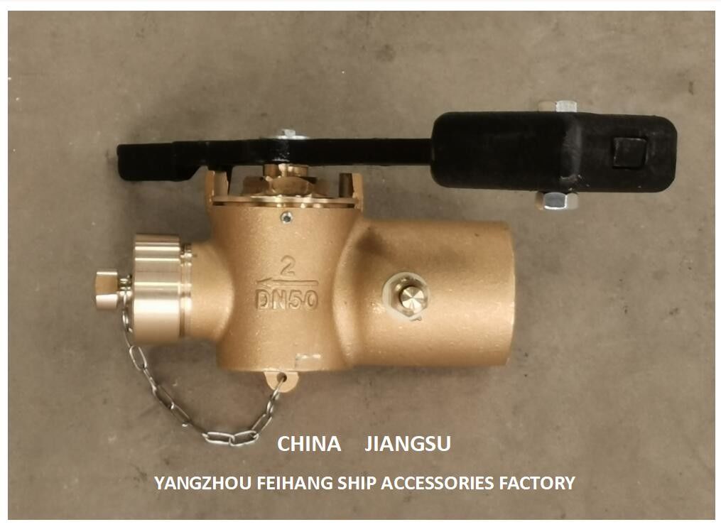 Testa di valvola di cancello a chiusura automatica in bronzo marino per tubo di sonorizzazione Dn50 Cb/T3778-99 Materiale bronzo con contrappeso