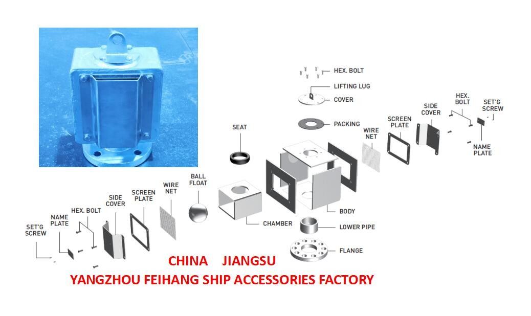Testa di ventilazione a sfera galleggiante - Fabbrica di accessori per navi YANGZHOU FEIHANG