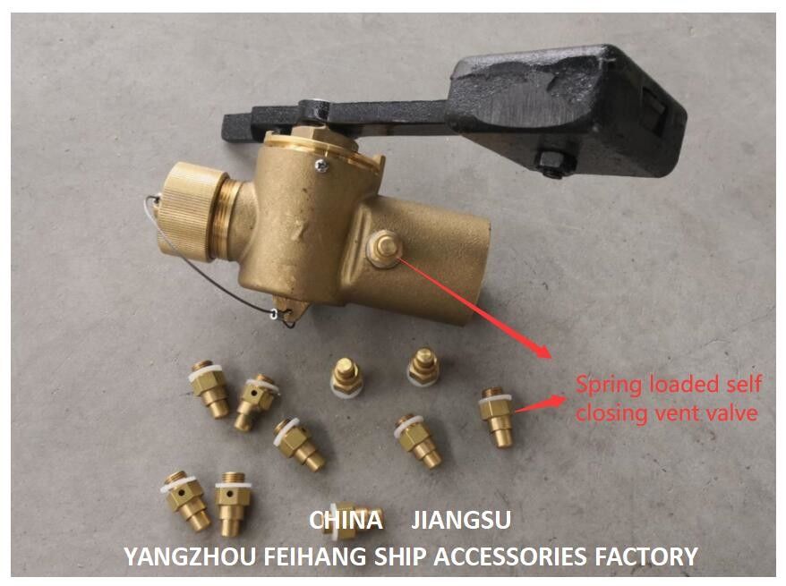Dn6, Valvola di ventilazione auto-chiusura a molla per sonorizzazione Valvole auto-chiusure Materiale Filtro di forma di connessione in bronzo / ottone