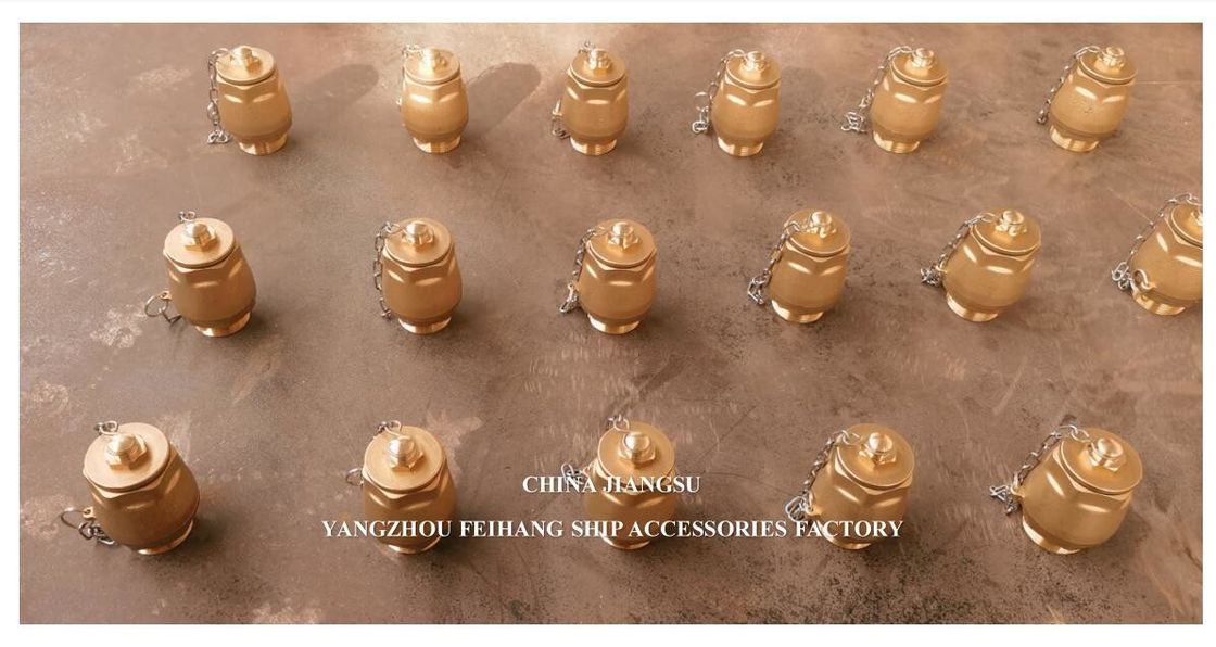 IMPA23339 FH-DN32 Valvola a sfera di scarico Corpo di ottone NPT Copertura di acciaio inossidabile