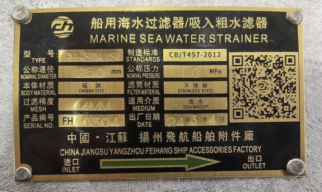 Acciaio inossidabile tipo 3 3Ways può filtrare l'acqua Flanged Design 5K o 10K Hot Galvanized / Epoxy Paint