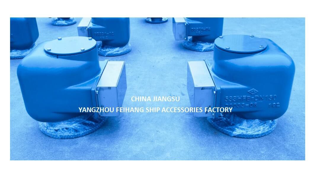BILGE OIL W. T. VENT HEAD NO.533HFB-150A MARINE AIR PIPE HEAD BODY FAST IRON WITH STAINLESS STEEL FLAT