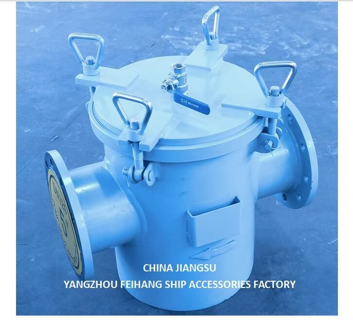Sistema di raffreddamento dell'acqua di mare Filtro dell'acqua di mare Modello AS125 Cbm1061 Corpo Galvanizzato, con cartuccia filtro in acciaio inossidabile