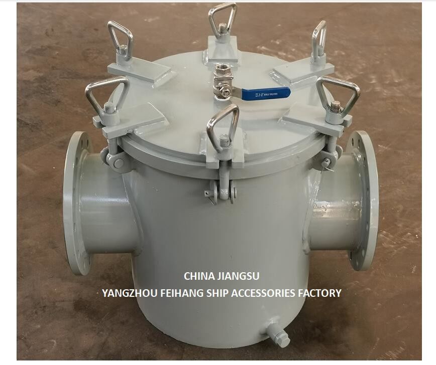 Cesto di filtrazione dell'acqua di mare per l'entrata della pompa ausiliaria di acqua di mare Modello AS125 CBM1061 Corpo Galvanizzato, schermo in acciaio inossidabile