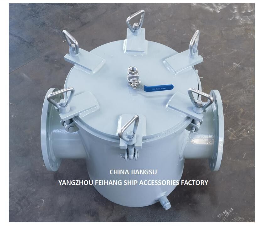 Cesto di filtrazione dell'acqua di mare per l'entrata della pompa ausiliaria di acqua di mare Modello AS125 CBM1061 Corpo Galvanizzato, schermo in acciaio inossidabile
