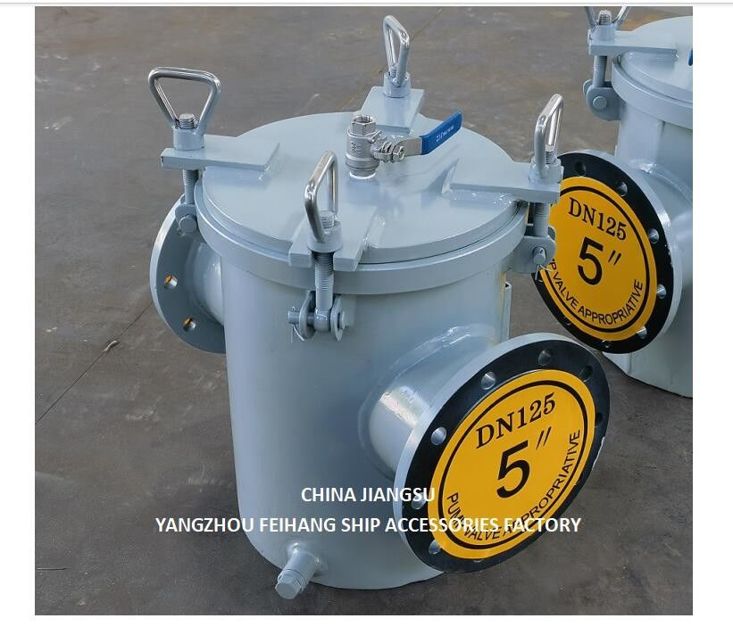 Cesto di filtrazione dell'acqua di mare per l'entrata della pompa ausiliaria di acqua di mare Modello AS125 CBM1061 Corpo Galvanizzato, schermo in acciaio inossidabile