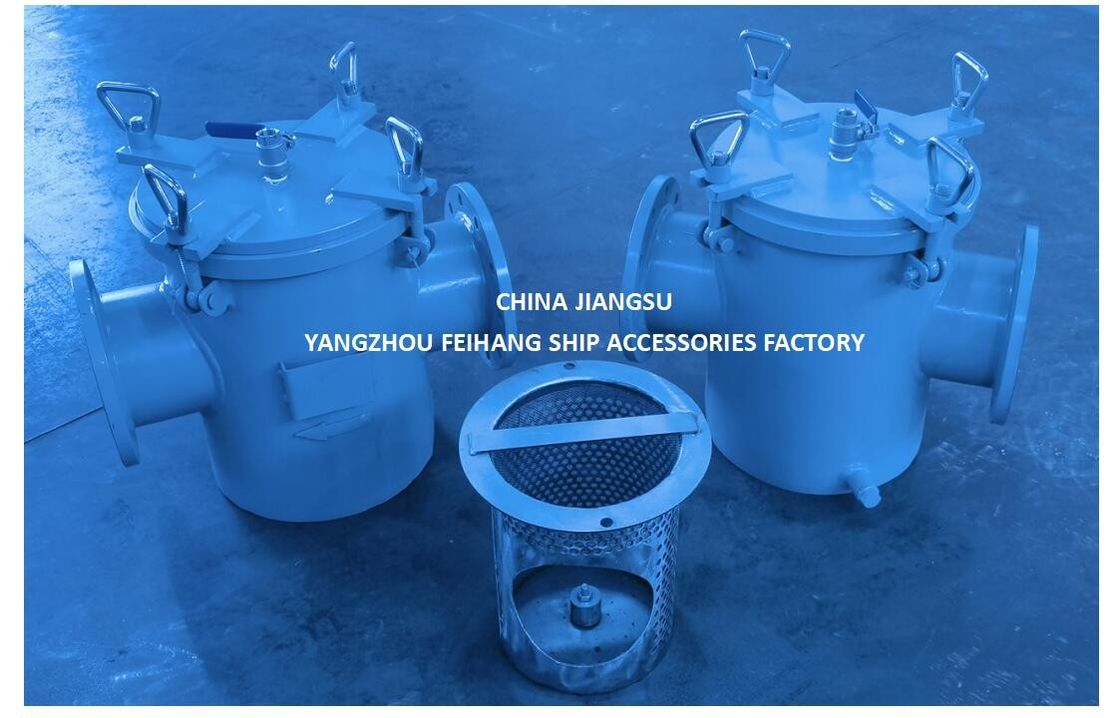 Corpo del filtro per acqua di mare del motore Galvanizzato, con cartuccia filtro in acciaio inossidabile