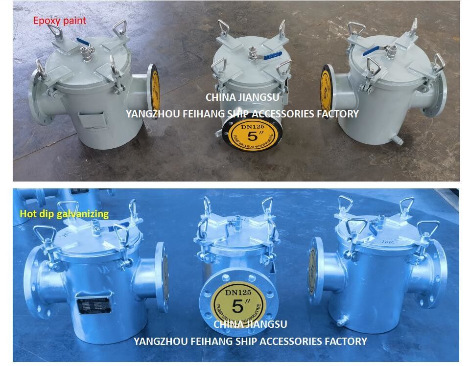Corpo del filtro per acqua di mare del motore Galvanizzato, con cartuccia filtro in acciaio inossidabile