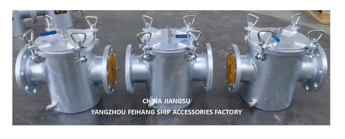 Cesto di filtrazione dell'acqua di mare per la pompa principale di acqua di mare Modello AS125 CBM1061 Corpo Galvanizzato, schermo in acciaio inossidabile