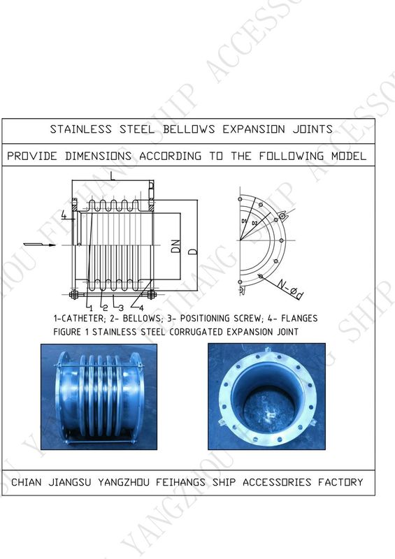Parametro tecnico per GB/T12522 Collegamenti di espansione di acciaio inossidabile