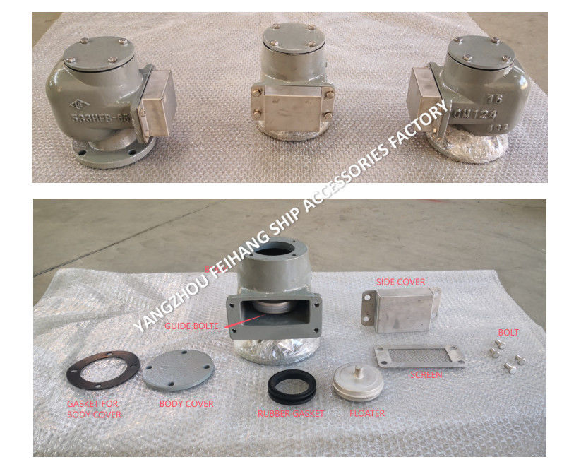533HFB-DN65 Testa di scarico d'aria Set completo per serbatoi di acqua di zavorra Testa del tubo d'aria Modello 533hfb-65a