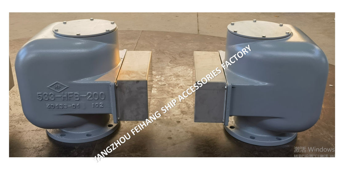 533HFB-DN200 TESTO DI VENTAZIONE AERA TIPO TIPO TANCO FLUTO TESTO DI VENTAZIONE AERA MODello 533HFB-200A