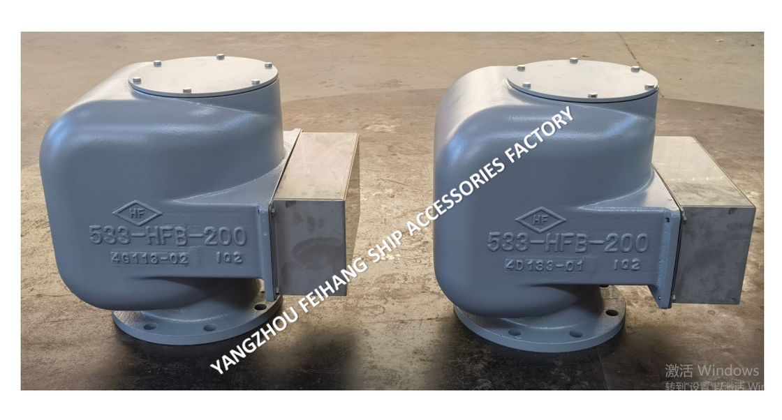 Testa di scarico dell'aria marina set completo 533HFB-200A Corpo di ferro flessibile con galleggiante in acciaio inossidabile