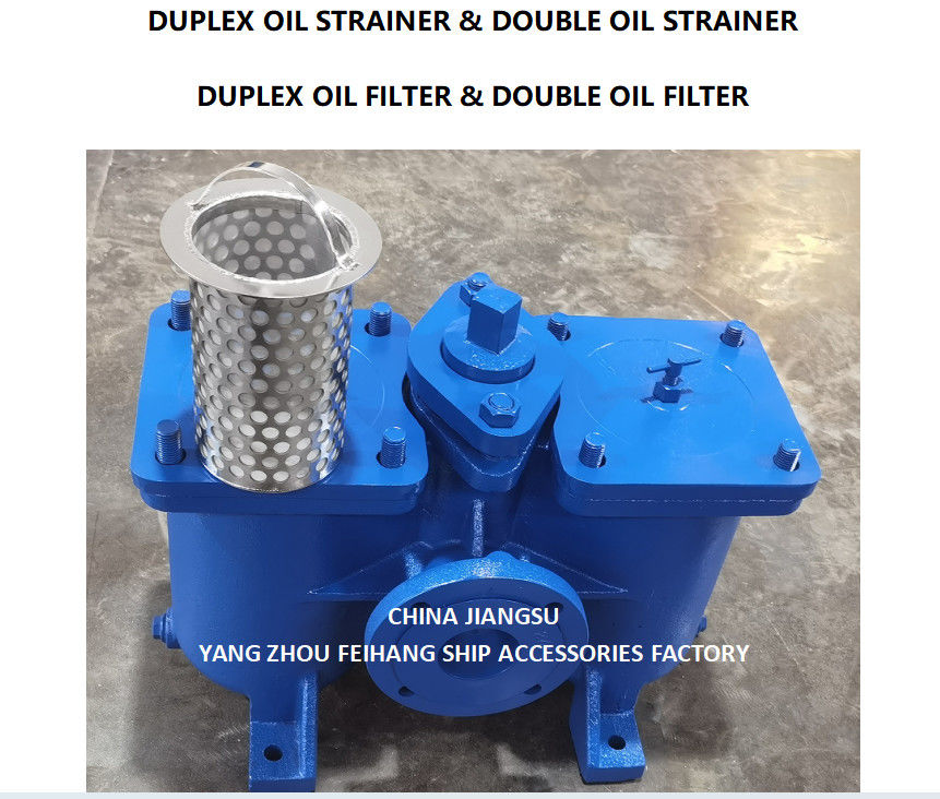 Modello AS65 CB/T425 DUPLEX OIL STRAINER a bassa pressione corpo in ghisa con cartuccia filtro in acciaio inossidabile