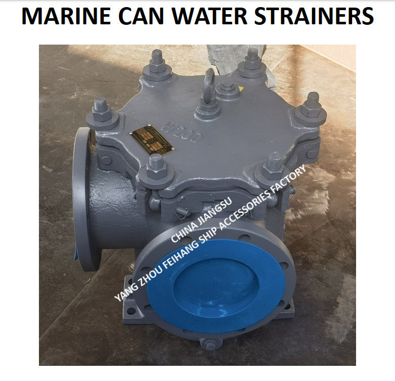 Filtro per acqua in scatola in ghisa 5K-200A tipo LA per pompa principale di acqua di mare con cesto di filtro in acciaio inossidabile