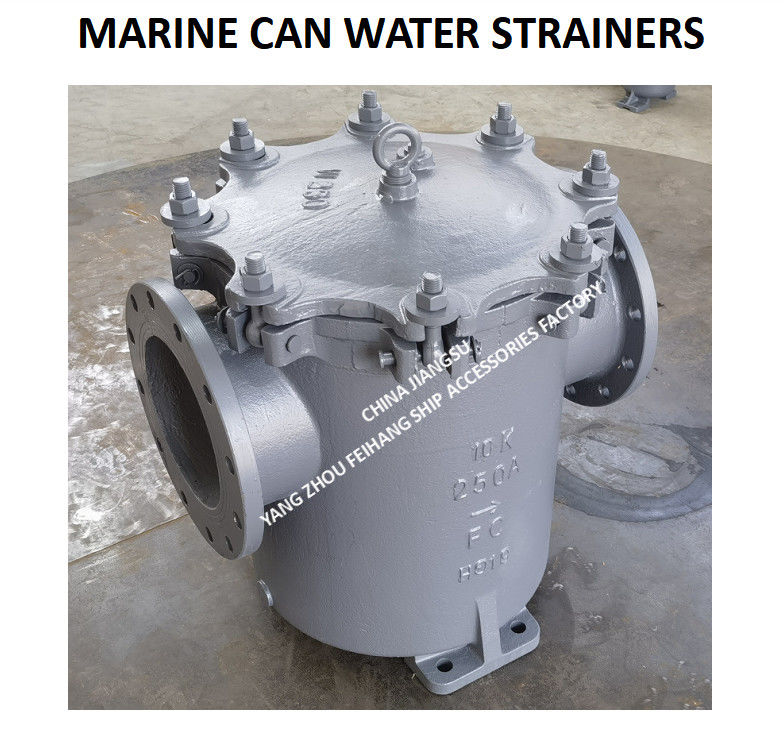 Marine Jis F7121 Flange Cast Iron Can Water Filter Modello 5K-300A S-Type Filter Mesh 4 mm