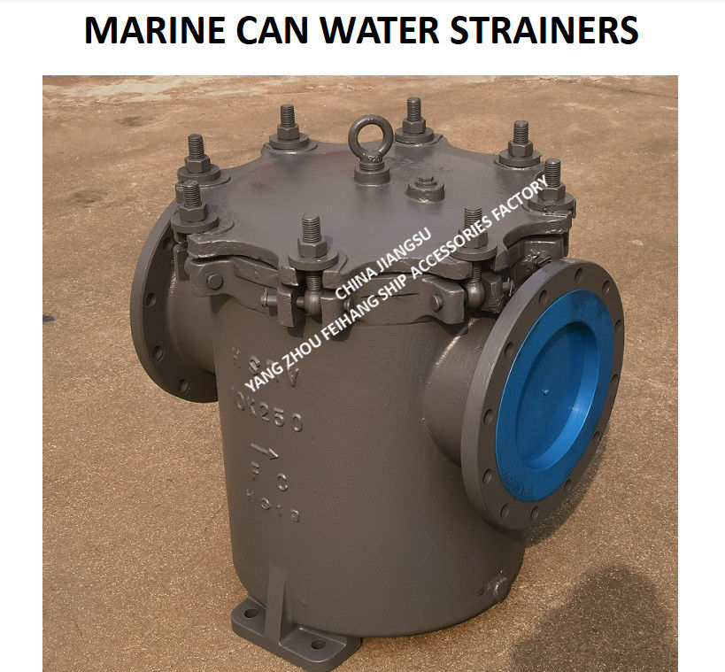 Marine Jis F7121 Flange Cast Iron Can Water Filter Modello 5K-300A S-Type Filter Mesh 4 mm