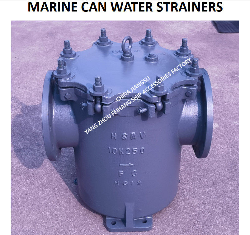 Marine Jis F7121 Flange Cast Iron Can Water Filter Modello 5K-300A S-Type Filter Mesh 4 mm