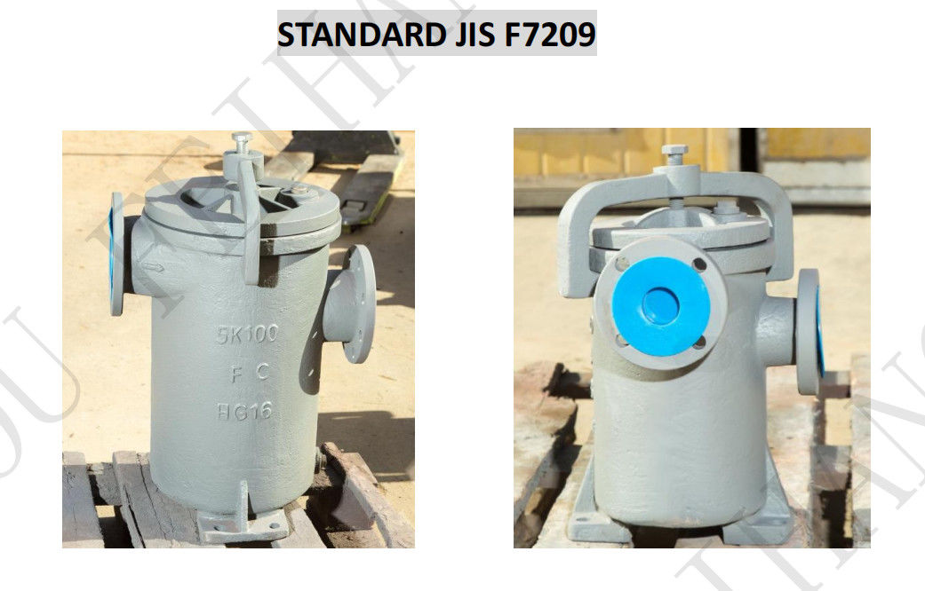 Cina fili di olio semplici e singolo filtro del cesto dell'olio fornitore 5K-125A JIS F7209 corpo - ghisa e filtro - acciaio inossidabile