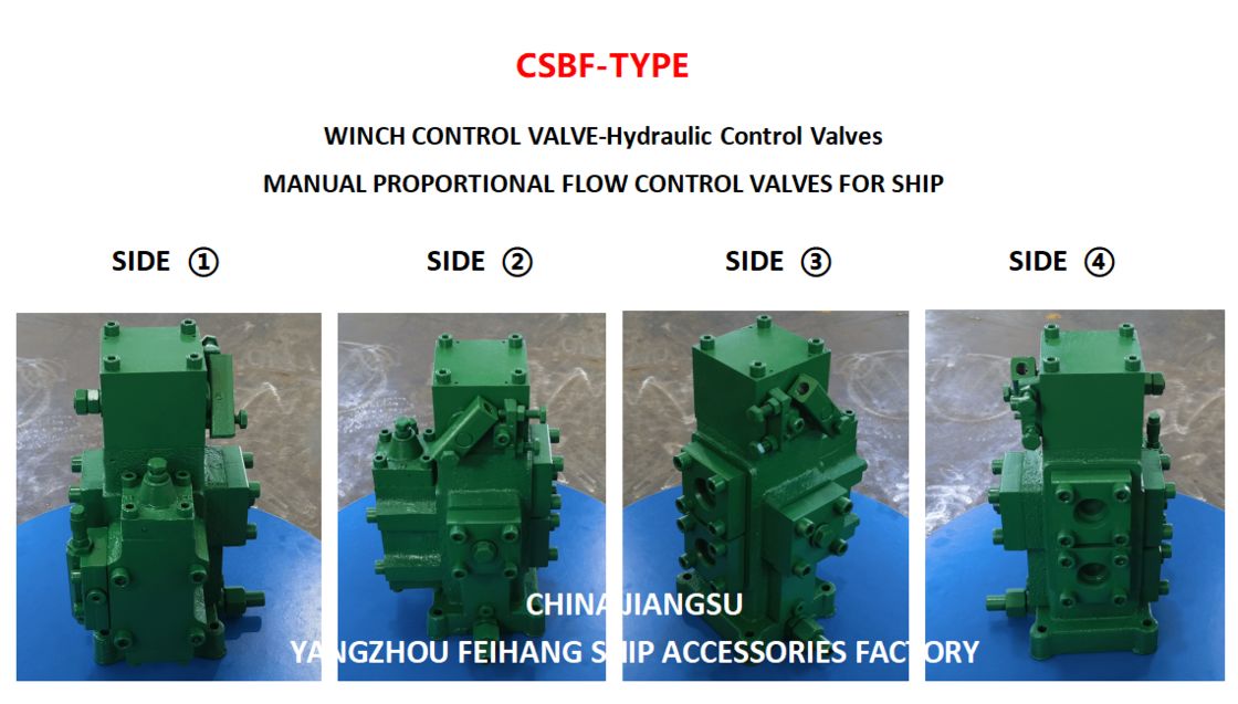 Valvola di controllo verricello cinese modello CSBF-H-G32, dimensione Dn32, portata 300 l/min, pressione 25 MPa, azionamento manuale