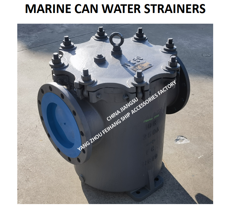 JIS FH-10K-250A CAN WATER STRAINERS-MARINE CAN WATER FILTERS JIS F7121 Body - cast iron filter cartridge - stainless steel BODY - CAST IRON FILTER CARTRIDGE - STAINLESS STEEL