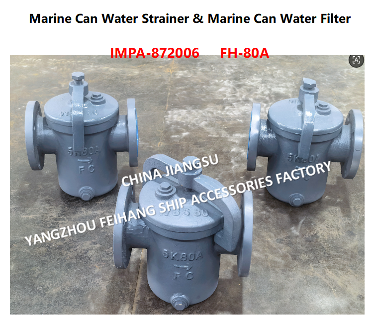 Component For FH-5K-80A Can Water Strainer  & FH-10K-80A Can Water Filter Cast iron body, stainless steel filter element